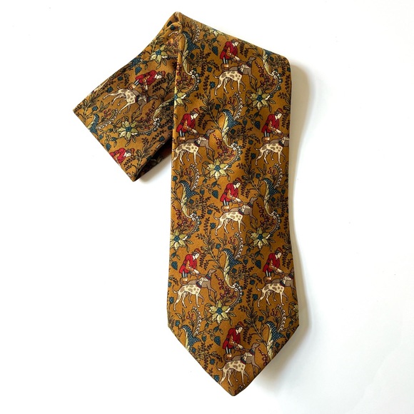 Brooks Brothers makers print Silk Necktie USA imported fabric multicolor - Picture 6 of 6